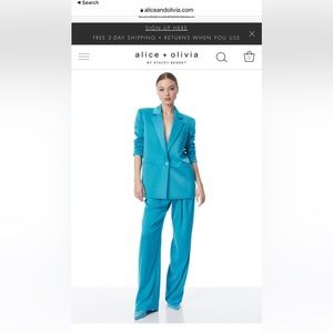 Alice + Olivia (size 0) blue, high waisted pants